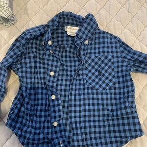 Ralph Lauren boys shirt 12m checkered blue